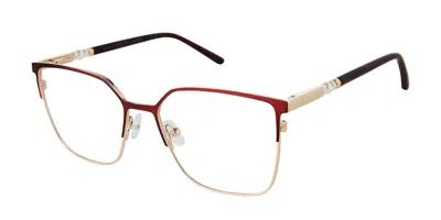 Ann Taylor At026 C02 Women's Glasses Burgundy Size 52 - Free Lenses - Blue Light Block Available In Metallic