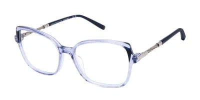 Ann Taylor At029 C03 Women's Glasses Blue Size 53 - Free Lenses - Blue Light Block Available In Gray