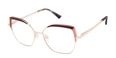 Ann Taylor At111 C03 Women's Glasses Gold Size 52 - Free Lenses - Blue Light Block Available In Pattern