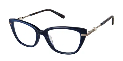 Ann Taylor Atp028 C03 Women's Glasses Blue Size 48 - Free Lenses - Blue Light Block Available In Pattern