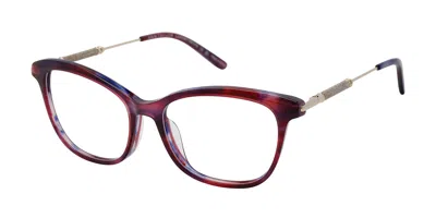 Ann Taylor Atp032 C03 Women's Glasses Purple Size 50 - Free Lenses - Blue Light Block Available In Pattern