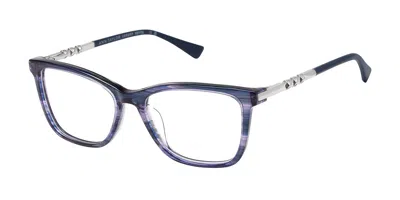 Ann Taylor Atp034 C03 Women's Glasses Blue Size 49 - Free Lenses - Blue Light Block Available In Pattern