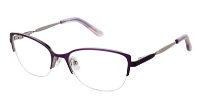 Ann Taylor Atp712 C02 Women's Glasses Purple Size 49 - Free Lenses - Blue Light Block Available In Metallic