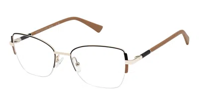 Ann Taylor Atp714 C01 Women's Glasses Black Size 50 - Free Lenses - Blue Light Block Available In Metallic