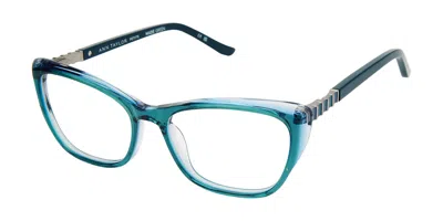Ann Taylor Atp832 C02 Women's Glasses Blue Size 50 - Free Lenses - Blue Light Block Available In Metallic