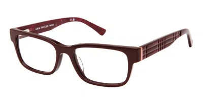 Ann Taylor Atp833 With Clip-on C02 Women's Glasses Purple Size 50 - Free Lenses - Blue Light Block Available In Green