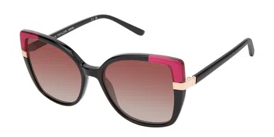 Ann Taylor Atp928 Polarized C01 Women's Sunglasses Black Size 52 In Pink