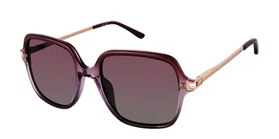 Ann Taylor Atp929 Polarized C03 Women's Sunglasses Purple Size 51 In Pink