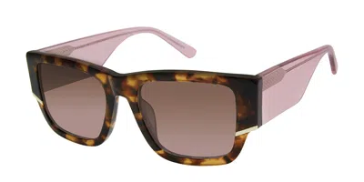 Ann Taylor Atp930 Polarized C02 Women's Sunglasses Tortoiseshell Size 51 In Brown