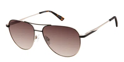 Ann Taylor Atp933 Polarized C01 Women's Sunglasses Gold Size 54 In Orange