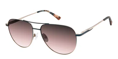 Ann Taylor Atp933 Polarized C03 Women's Sunglasses Blue Size 54 In Purple