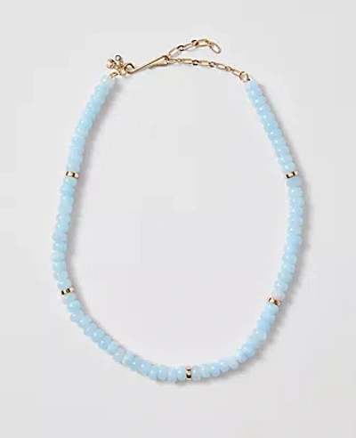 Ann Taylor Beaded Statement Necklace In Blue