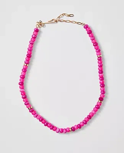 Ann Taylor Beaded Statement Necklace In Gold
