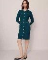Ann Taylor Belted Cable Sweater Dress