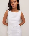 Ann Taylor Petite Belted Square Neck Pocket Dress