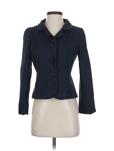 Pre-owned Ann Taylor Blazer Jacket In Blue