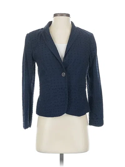 Pre-owned Ann Taylor Blazer Jacket In Blue