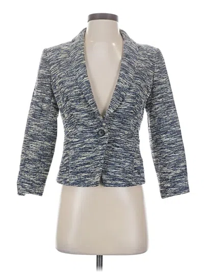 Pre-owned Ann Taylor Blazer Jacket In Blue