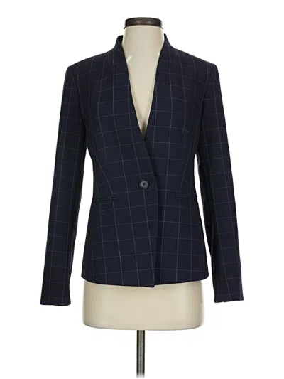 Pre-owned Ann Taylor Blazer Jacket In Blue