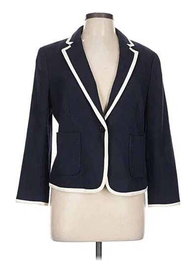 Pre-owned Ann Taylor Blazer Jacket In Blue