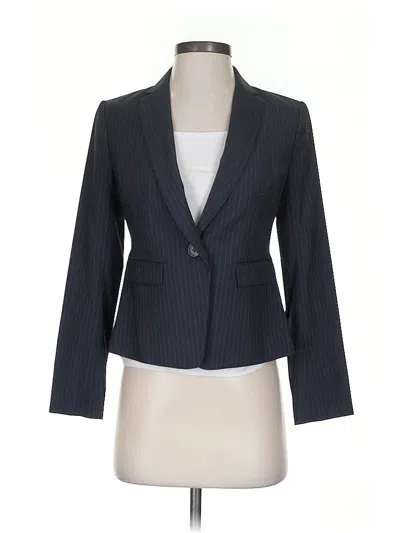 Pre-owned Ann Taylor Blazer Jacket In Blue