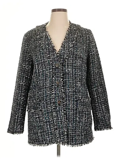 Pre-owned Ann Taylor Blazer Jacket In Blue