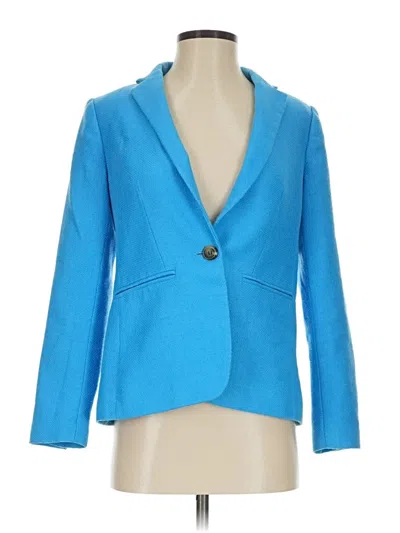 Pre-owned Ann Taylor Blazer Jacket In Blue