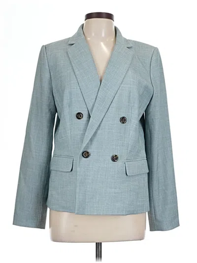 Pre-owned Ann Taylor Blazer Jacket In Blue