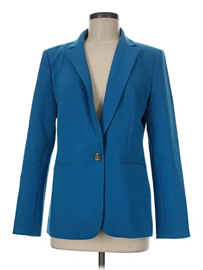 Pre-owned Ann Taylor Blazer Jacket In Blue
