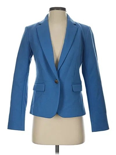 Pre-owned Ann Taylor Blazer Jacket In Blue