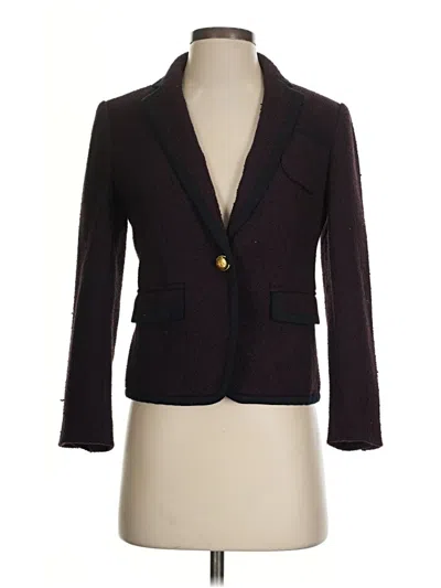 Pre-owned Ann Taylor Blazer Jacket In Burgundy