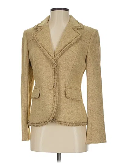 Pre-owned Ann Taylor Blazer Jacket In Gold