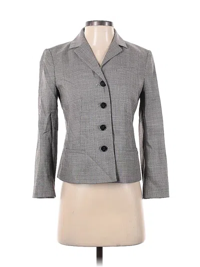 Pre-owned Ann Taylor Blazer Jacket In Gray