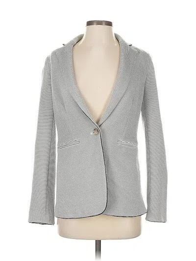 Pre-owned Ann Taylor Blazer Jacket In Gray