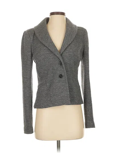 Pre-owned Ann Taylor Blazer Jacket In Gray
