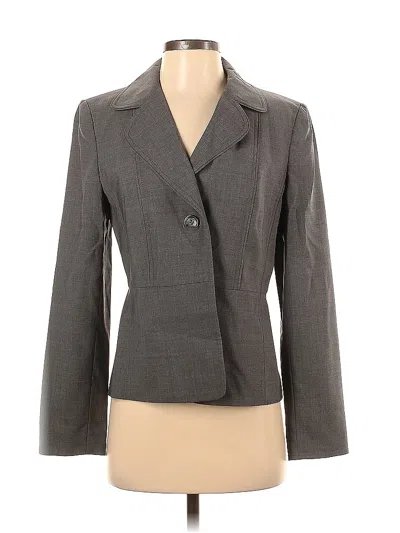 Pre-owned Ann Taylor Blazer Jacket In Gray