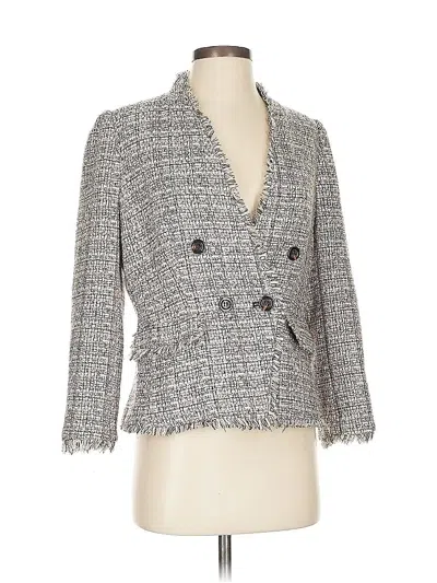 Pre-owned Ann Taylor Blazer Jacket In Gray
