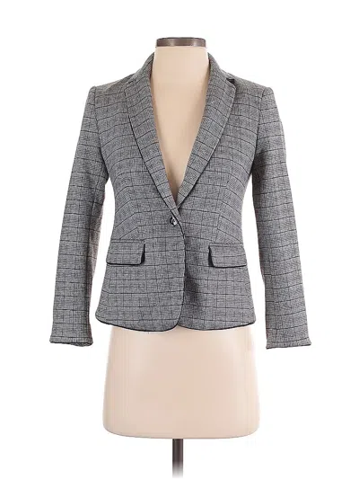 Pre-owned Ann Taylor Blazer Jacket In Gray