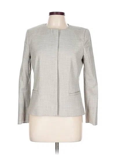 Pre-owned Ann Taylor Blazer Jacket In Gray