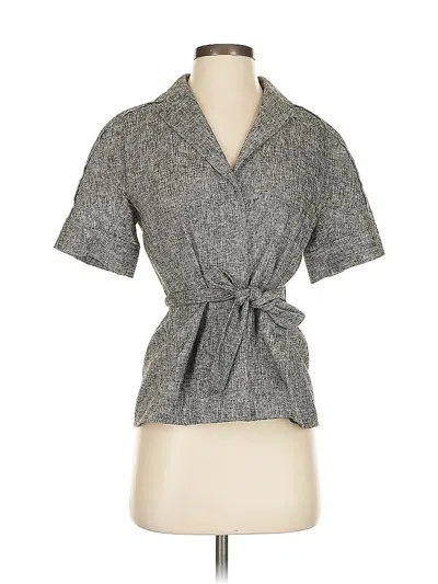 Pre-owned Ann Taylor Blazer Jacket In Gray