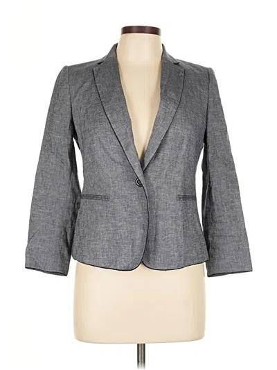 Pre-owned Ann Taylor Blazer Jacket In Gray