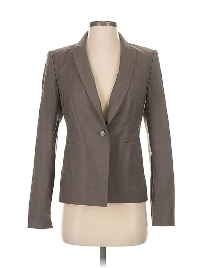 Pre-owned Ann Taylor Blazer Jacket In Gray