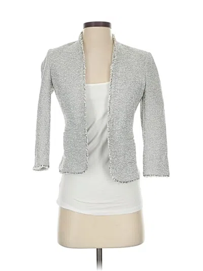 Pre-owned Ann Taylor Blazer Jacket In Gray