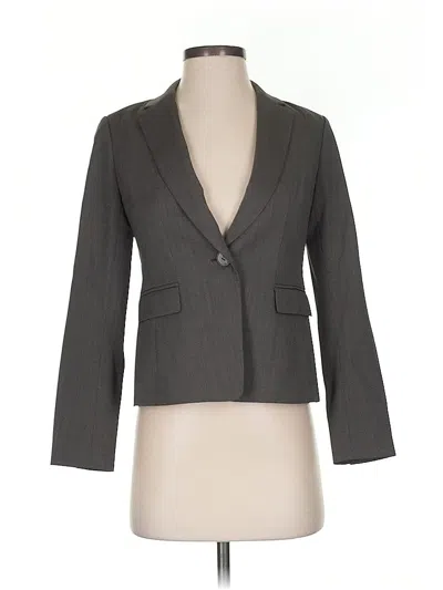 Pre-owned Ann Taylor Blazer Jacket In Gray