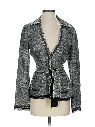 Pre-owned Ann Taylor Blazer Jacket In Gray
