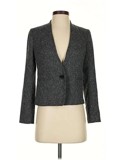 Pre-owned Ann Taylor Blazer Jacket In Gray