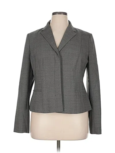Pre-owned Ann Taylor Blazer Jacket In Gray