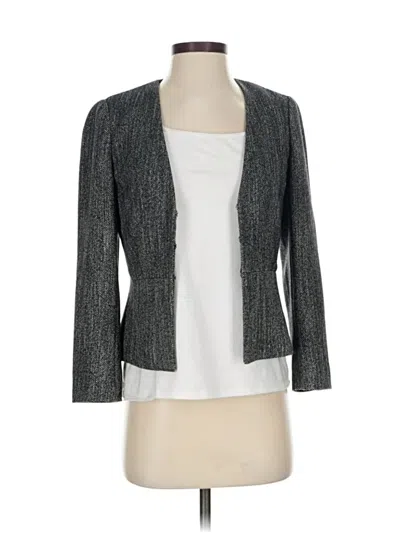 Pre-owned Ann Taylor Blazer Jacket In Gray