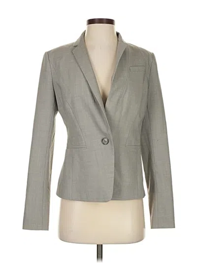 Pre-owned Ann Taylor Blazer Jacket In Gray