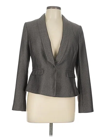 Pre-owned Ann Taylor Blazer Jacket In Gray